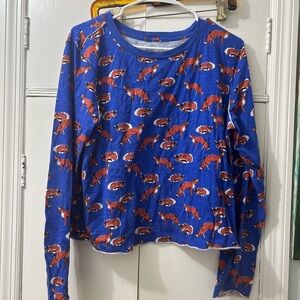 Anthropologie Fox Top Shirt Medium EUC sold out! Worn once.